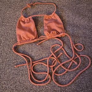 Montce Mauve Sparkle bikini top. XS